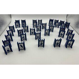 1986 Milton Bradley Stratego Replacement Game Pieces 36 Blue Army Plastic